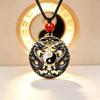 Ethnic Auspicious Gourd Blue Imitation Jade Pendant Necklace Vintage Jewelry For Women Traditional Outfit Accessory Gift