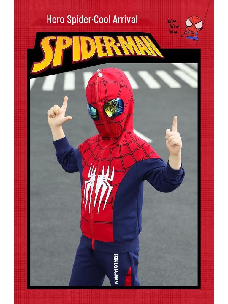 Spider-Man & Ultraman Boys' Spring/Autumn Two-Piece Sports Set