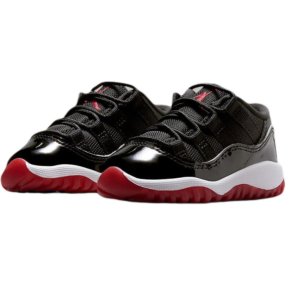 Air Jordan 11 Retro Low TD Bred 2025 Baby Sneakers Black White Varsity-Red FV5120-006