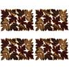 1 Pack Autumn Maple Leaf Embroidered Table Runner Fall Embroidered Maple Leaves Placemats for Fall Autumn Harvest Thanksgiving