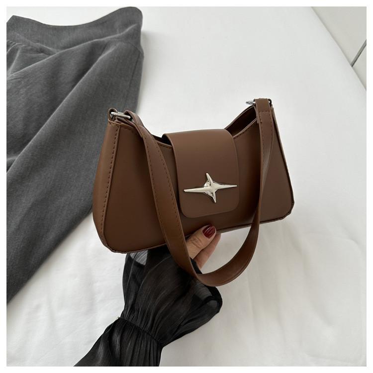 Street Style Pu Small Shoulder Bag With Sealed Cover For Daily Use