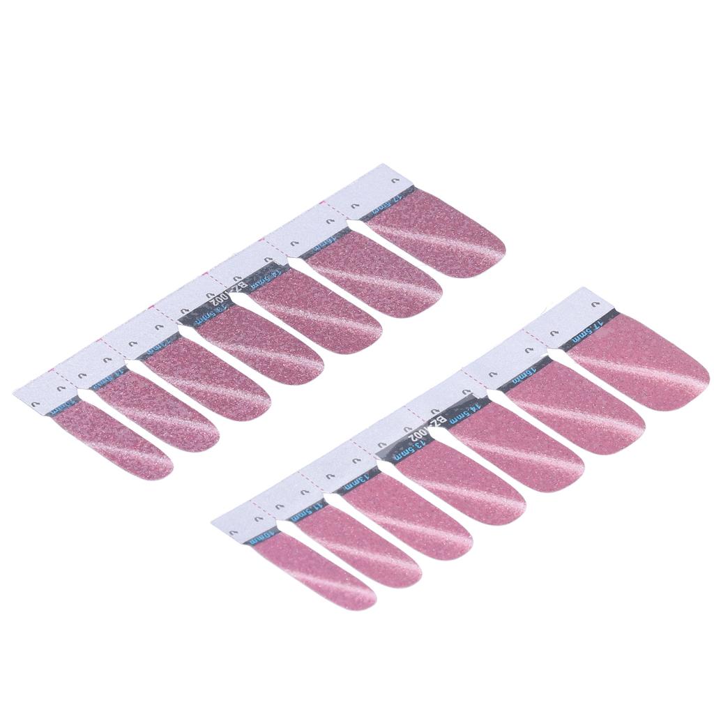 14pcs SelfAdhesive Nail Sticker DIY Glitter Fashionable Nail Polish Strip Full Wraps Decal(02 )