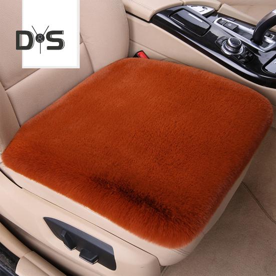 Thickened Plush Car Seat Cushion Set Anti-Slip Design Moisture-Wicking Easy Installation Soft Fluffy Front Back Seat Covers
