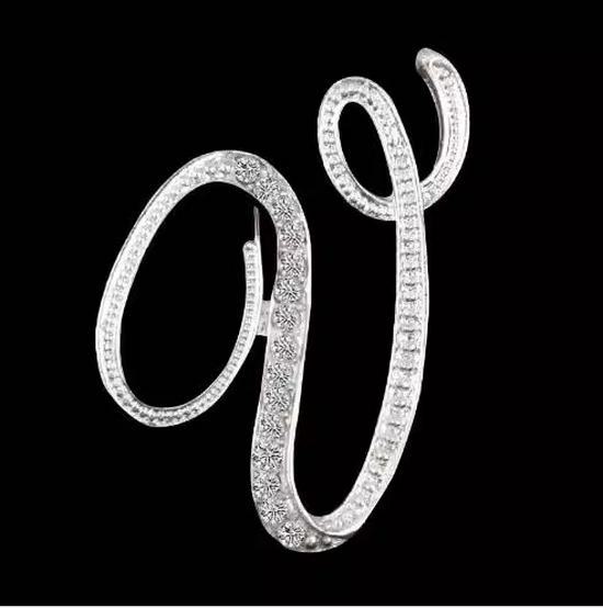 

Значок-брошь в виде модной буквы: Креативный значок на пиджак для мужчин и женщин V серебряный