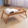 Bamboo Material Foldable Dining Table Foldable Legs Breakfast Serving Tray Bed Tray Table  Sofa Bed