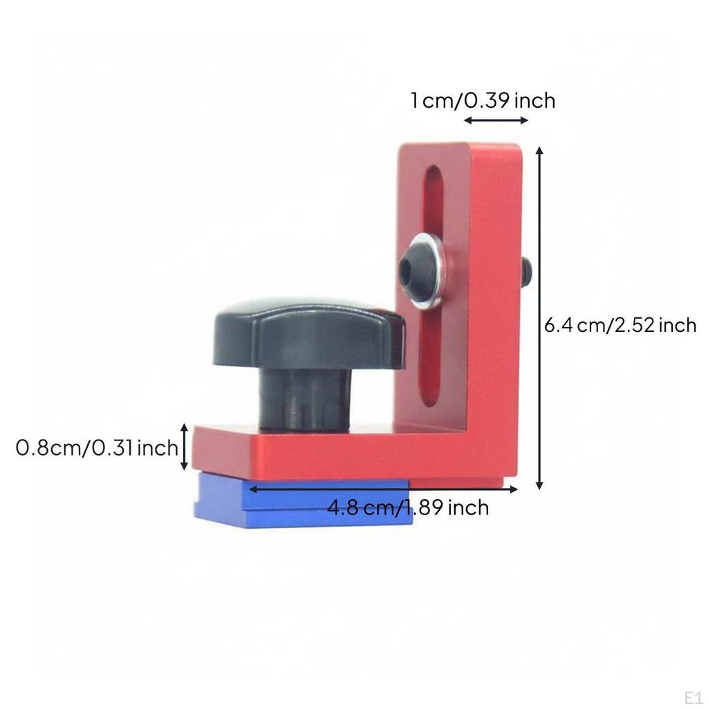 Carpentry Fence Stop Effortless Slide and Lock Adjustable Positioning Fixture Anodized Finish Miter