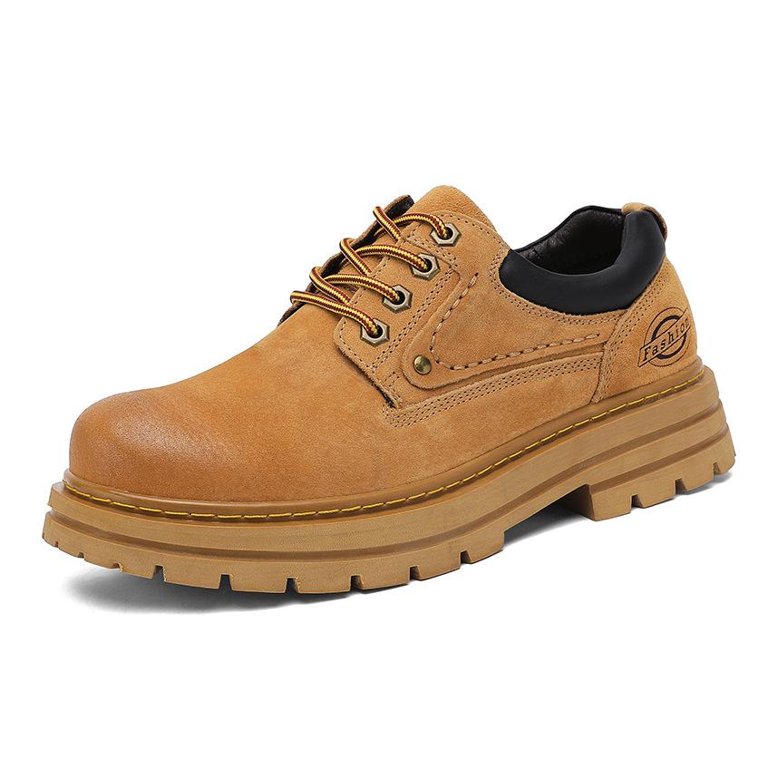 

Пряма трансляція нові чоловічі ревені черевики не можуть перевершити погані шкіряні черевики, чоловічі повсякденні вибухові робочі черевики з першого шару свинячої шкіри 44