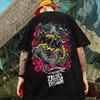 Vintage T-Shirt For Men 3d Dragon Print Men's Short Sleeve T-Shirt Street Trend Man Clothes Oversized Hip Hop Tees Loose Tops