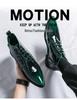 Men's Autumn High-Top Pointed Toe Boots - Trendy Martin Style, Stylish Patent Leather with Side Zipper.