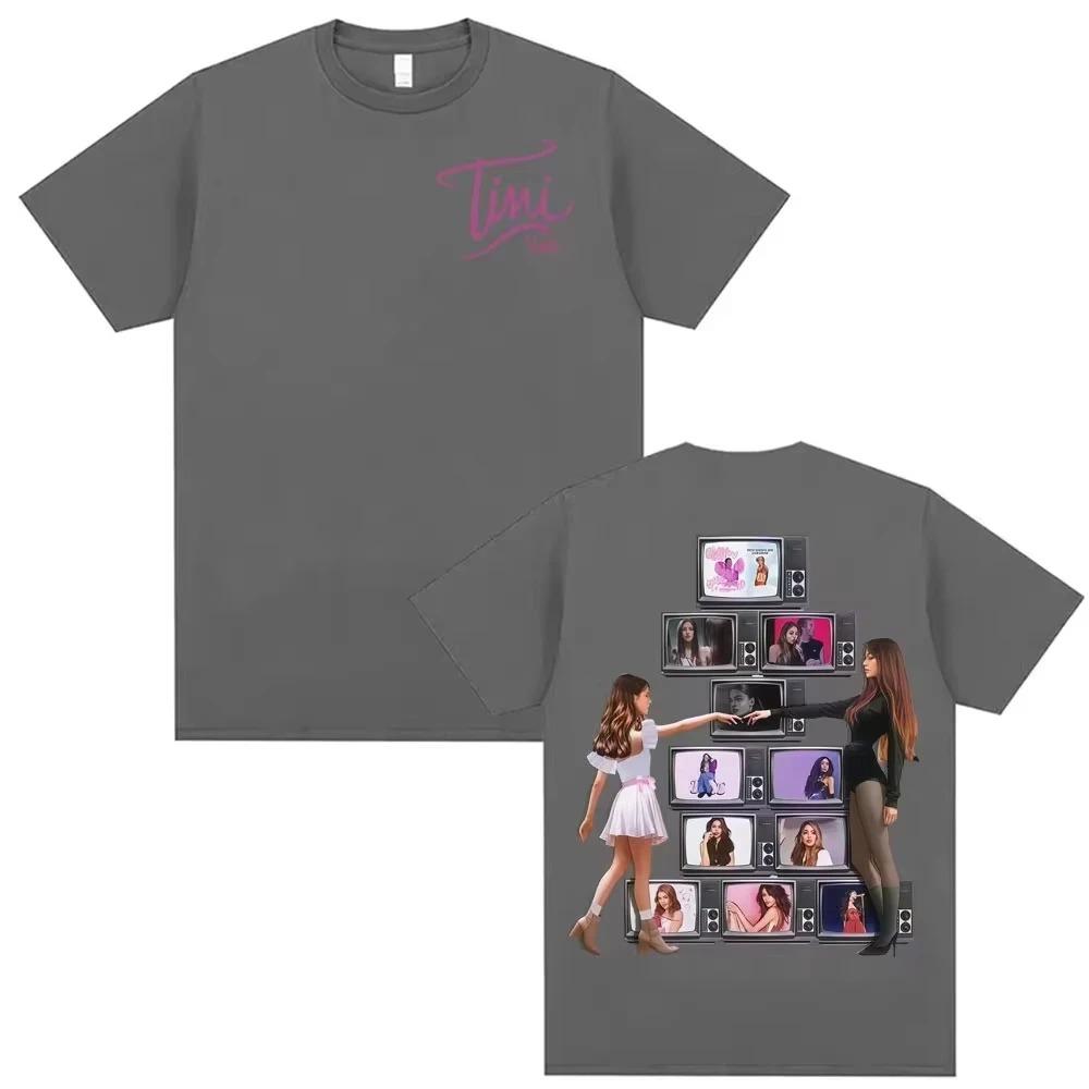 2026 Singer TINI STOESSEL La Triple T Futtura Tour Merch Cotton TShirt Unisex Harajuku Hip Hop Gothic Street Style TShirt