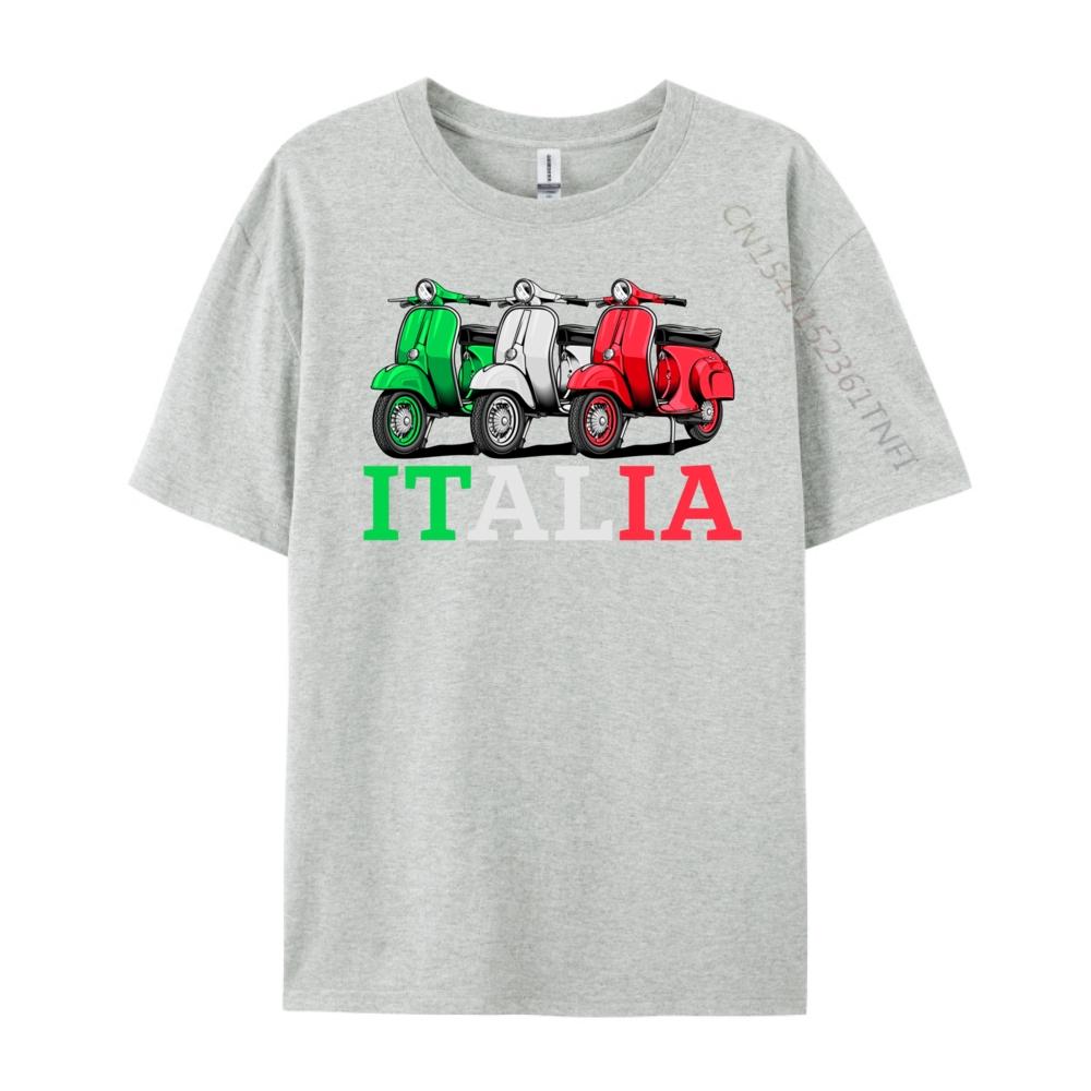 Italia Scooter Moped Motorcycle Biker Cream T Shirt Mens Gifts Graphic Tees Streetwear Tshirt Leisure