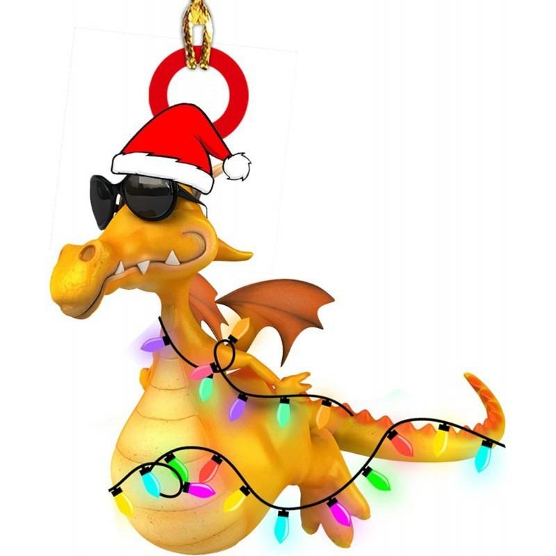 

Дракон Акриловый Разноцветный Рождественский Подвесной Декор Идеально Подходит Для Праздничного Настроения 18