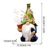 Garden Hallway Solar Elf Light Garden Gnome Statues with LED Lighted Flowers Resin Gnome Figurine for Patio Yard Lawn Decoration