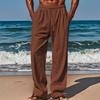 Men's Loose And Casual Sports Breathable Long Pants, Casual Cotton And Linen Pants