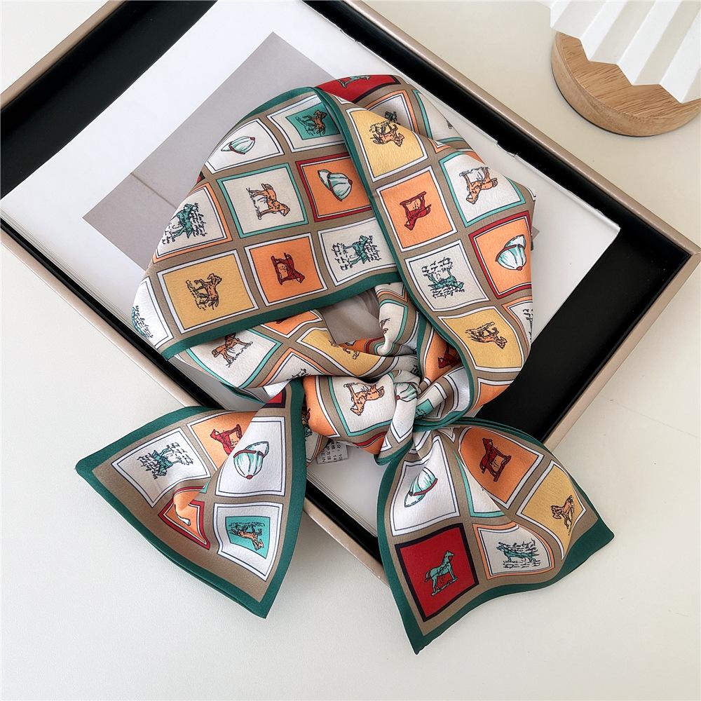 Pingjiao New Style Spring And Autumn Professional Decoration Versatile Small Silk Scarf Women'S Scarf Narrow Long Hair Strap Tie Bag Belt