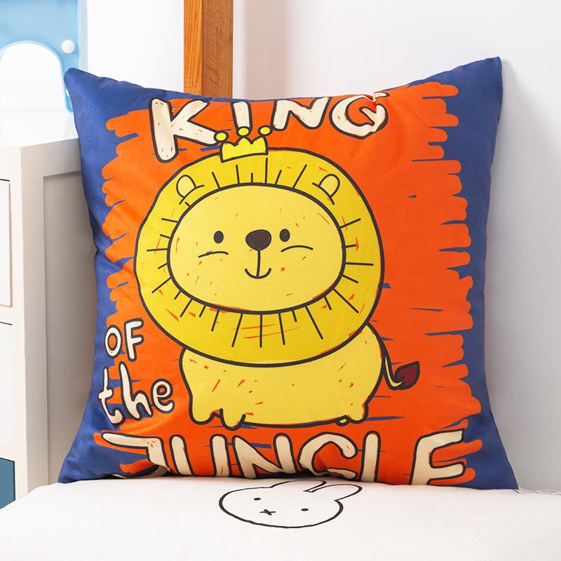 Cartoon Animation Patterns Throw Pillow Cover With Short Plush Print For Living Room Sofa Decoration Cushion Cover Pillow Covers