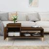 Coffee Table Brown Oak Effect 100 X 50 X 45 Cm Wood Based Material