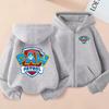 PAW Patrol Cartoon Print Zip Up Hoodie Comfortable Polyester Fashion Casual Thin Hoodie for Children