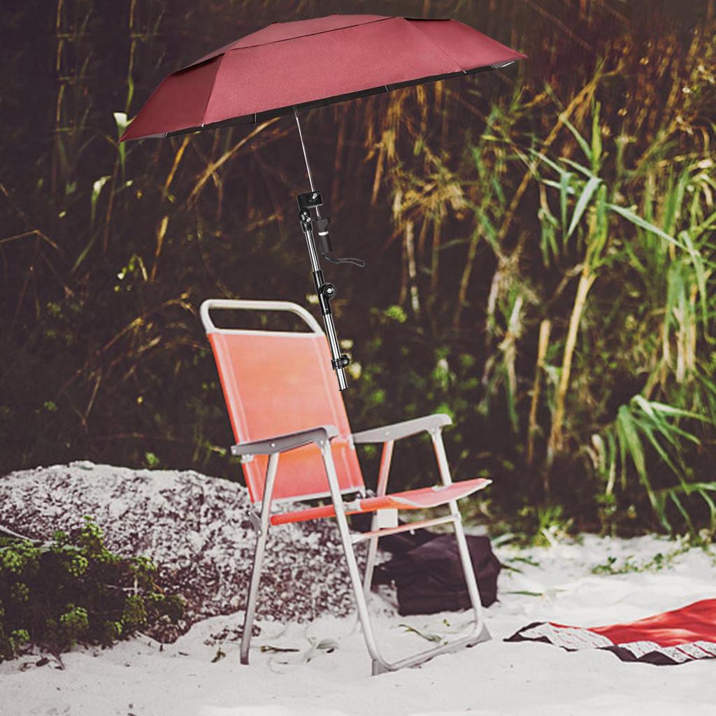 Chair Umbrella with Clamp Waterproof Sun Protection 360 Degree Adjustable
