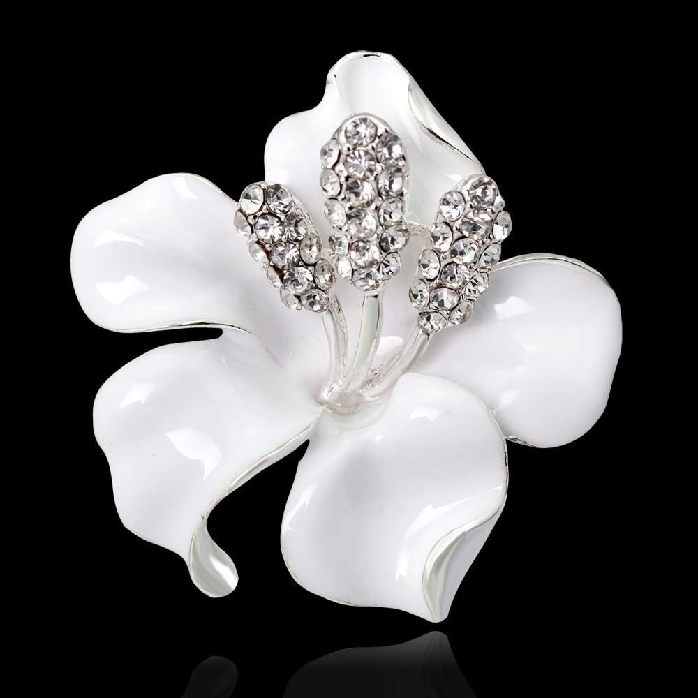 

Elegant Rose Flower Brooch Jewelry For Brides And Weddings With Multifunctionality білий