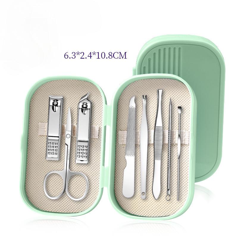 14 PCS Stainless Steel Nail Clipper Set With Case, Portable Manicure Pedicure Kit Including Nail Trimmer And Scissor, Travel Grooming Tools