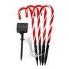 Solar Weihnachtsstock Licht LED Weihnachtsstock Lampe mit Erdspieß Wasserdichte Zuckerstangen Lichterkette Weihnachtsdeko Beleuchtung