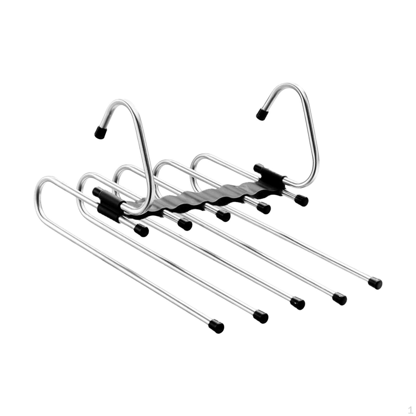 

5-ти уровневая вешалка для брюк Джинсовый органайзер для брюк в шкафу для галстуков чёрный