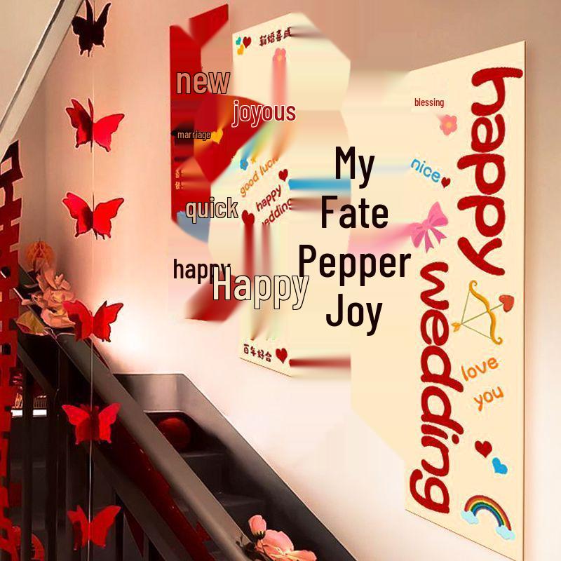 Wedding Staircase & Room Decor Set: Balloons & Floral Handrail Accents