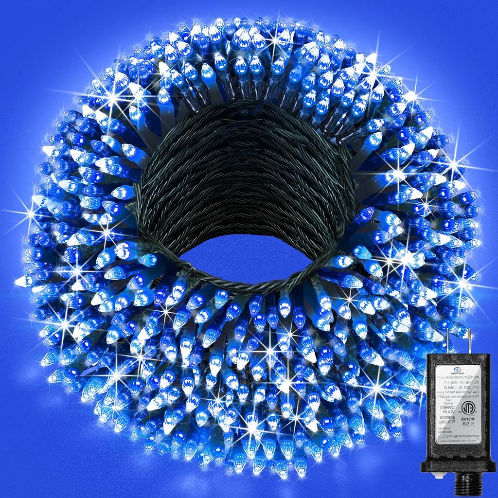 300LED 75FT Christmas Lights Indoor, LED Christmas Tree Decoration Lights with 12 Modes & Timer Memory, Dimmable Plug In Waterproof LED Xmas Light