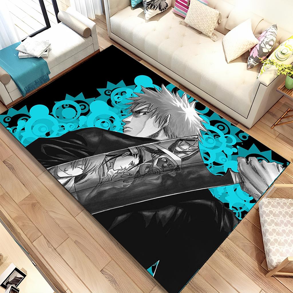3D Anime Bleach Japan Cartoon Area Rug,Carpet Rug for Home Living Room Bedroom Sofa Doormat Decor,kids Non-slip Floor Mat Gift