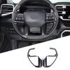 Matte Black Interior Steering Wheel Button Frame Trim For Toyota Tundra -24