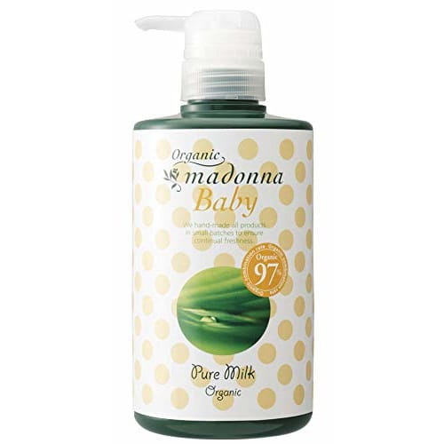 

Organic Madonna Baby Pure Milk Lotion for Newborns, Sensitive Skin, Highly Moisturizing, Color-Free, Organic 97% Milk (450ml)