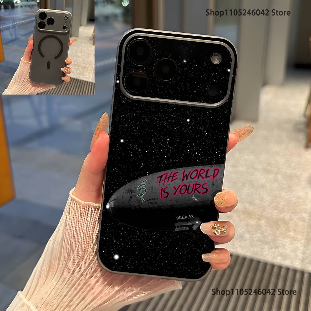 

Scarfaces The World Is Yours Magnetic Wireless Charging Transparent gray Phone Case For iPhone 17,16,15,14,13,12,11,Pro,Max,Plus iPhone16