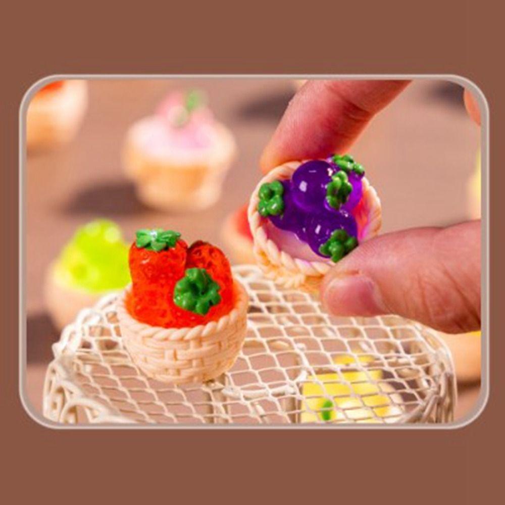 2 Stück Mini 1/12 Puppenhaus Rattanrahmen Handgeflochtene Puppen Miniaturdekoration