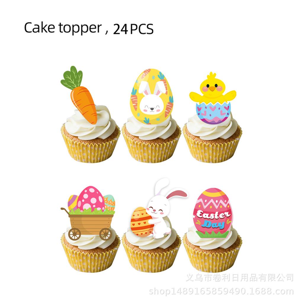 Easter Bunny Theme Party Supplies Easter Decoration Easter Party Banners Disposable Cutlery Arrangement