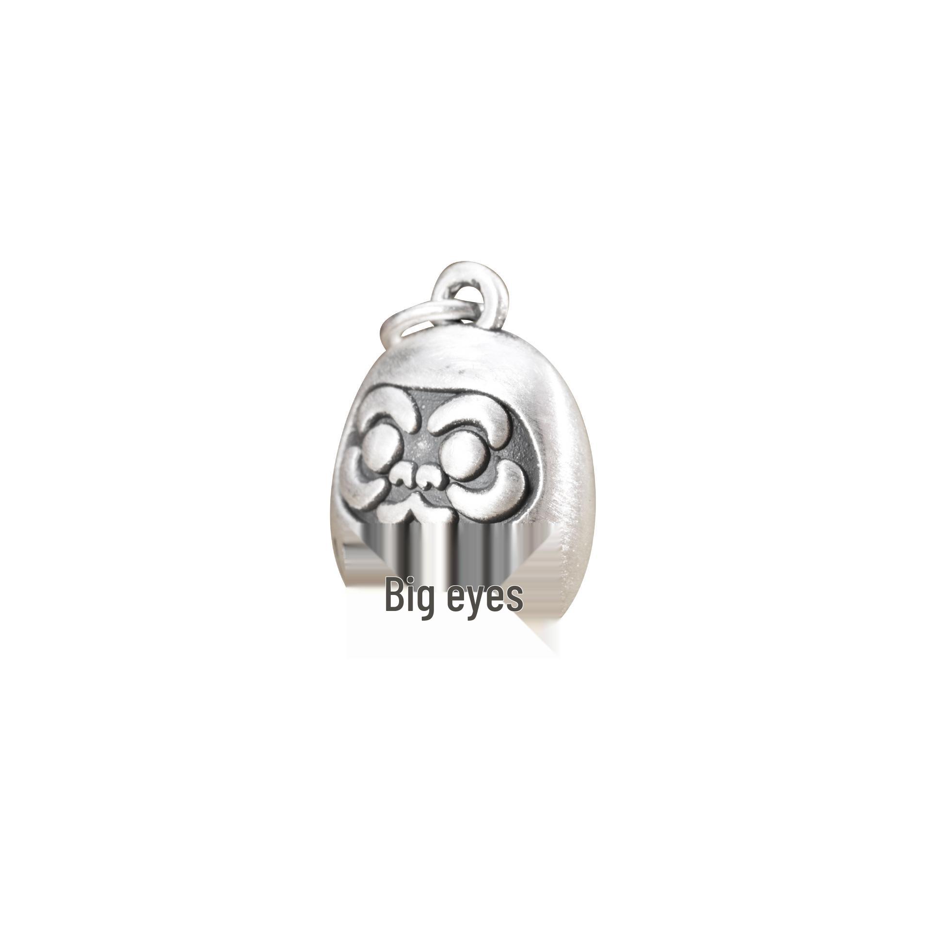 999 Sterling Silver 3D Auspicious Words Spacer Beads Hollow Pendant Red Rope DIY Kit