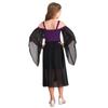 Halloween gotiske kjoler for jenter Butterfly Sleeve Lace Up Dress Cold Shoulder Flowy Medieval Cosplay Dress