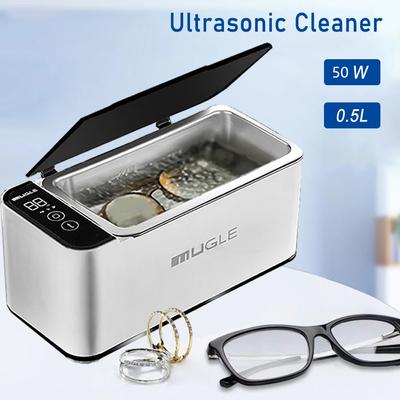 Ultrazvukový čistič 50W brýlí Ultrazvuková čisticí lázeň 500ML Vysokofrekvenční ultrazvukový mycí stroj na šperky Prstencové protézy
