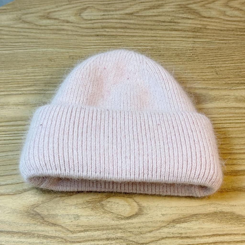 Căciulă nouă din blană de iepure cu paiete pentru femei, toamnă și iarnă, stil coreean casual, asortabilă cu orice, căciulă tricotată, îngroșată, rezistentă la frig, călduroasă, căciulă de iarnă