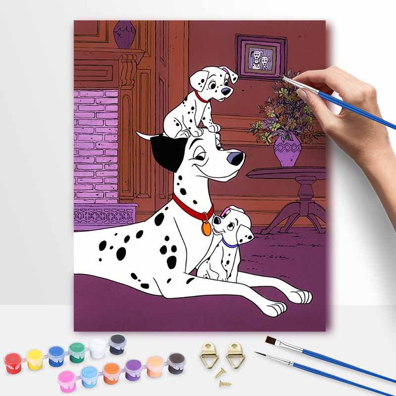 Disney 101 Dalmatians digital oil painting art kit DIY handmade home decoration gift 20x30cm