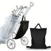 Large Capacity Golf Push Cart Storage Bag 3 Wheel Push Pull Cart Backside Extension Storage Bag with Zipper Closure