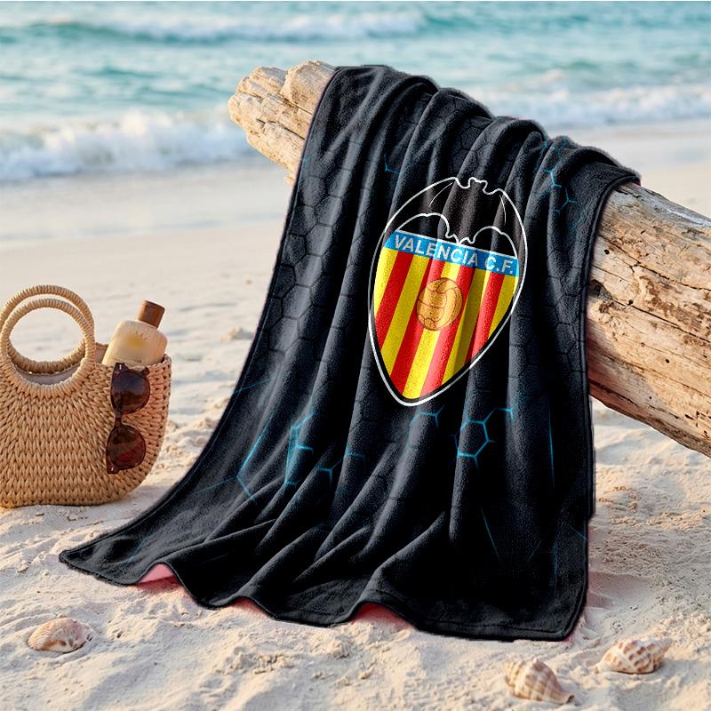 Valencia FC Druck Mikrofaser Strandtuch Schnelltrocknend Saugfähig Großes Handtuch für Strand Schwimmen Reisen
