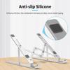 7 level Adjustable Laptop Stand Portable Aluminum Alloy Laptop Stand Foldable Non slip Notebook Holder Silver