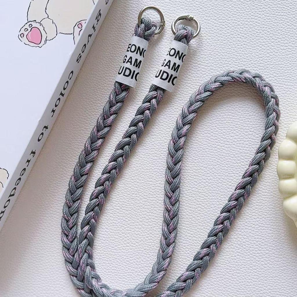 Colorful Crossbody Woven Phone Strap - Long Anti-Lost Lanyard & Bag Decoration