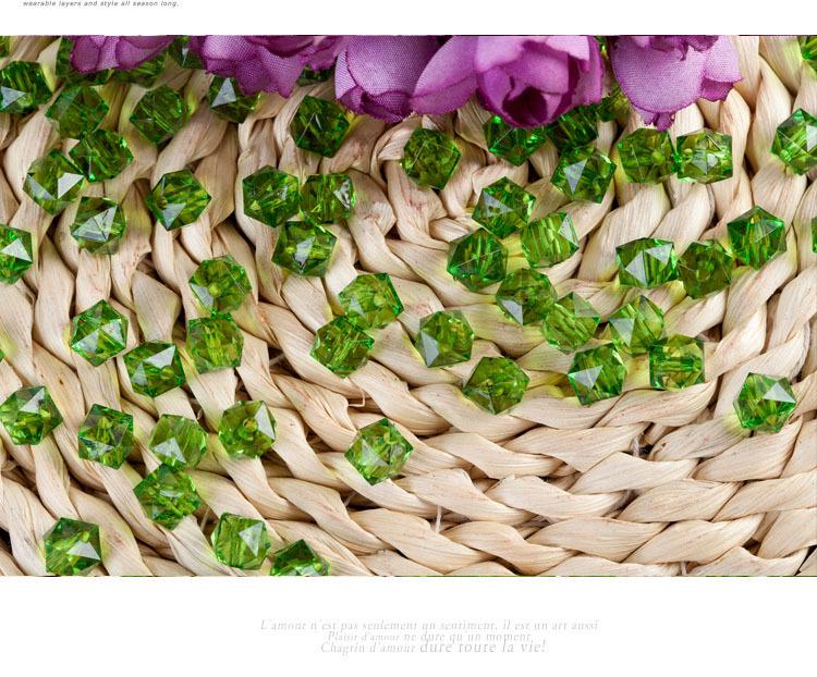 14mm Four-Sided Acrylic Square Beads for DIY Tissue Box Crafting