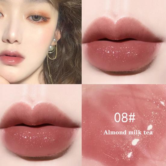 Glaze Lipstick Waterproof Non-sticky Cosmetic Colorful Summer Make Up Lipstick for Beauty