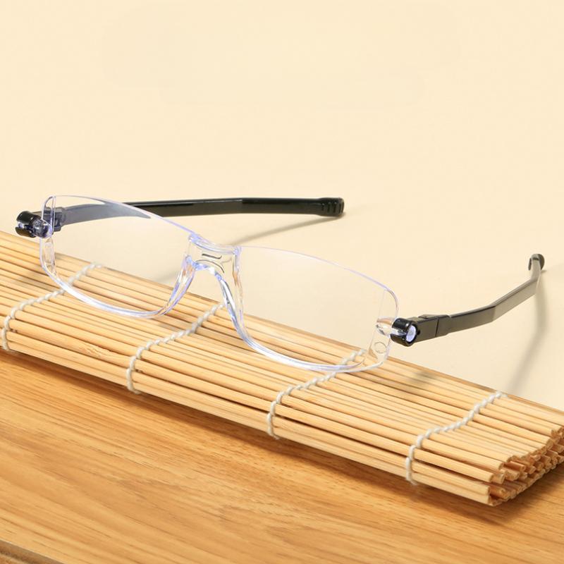 Trendige Blaulichtfilter-Lesebrille für Damen Ermüdungsresistente Lesebrille mit Federscharnier Leichte randlose Brille