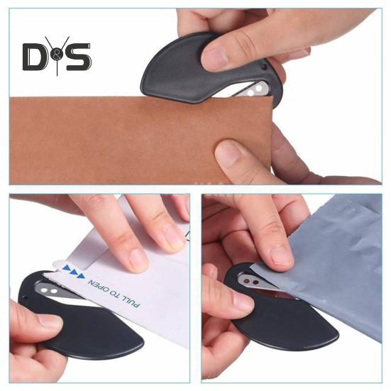 Briefumschlagöffner mit scharfer, verdeckter Klinge, sicheres Design, Blattschneider, Papierschneider, Geschenkpapierschneider, Paketöffner-Werkzeug für den Einsatz im Schulbüro