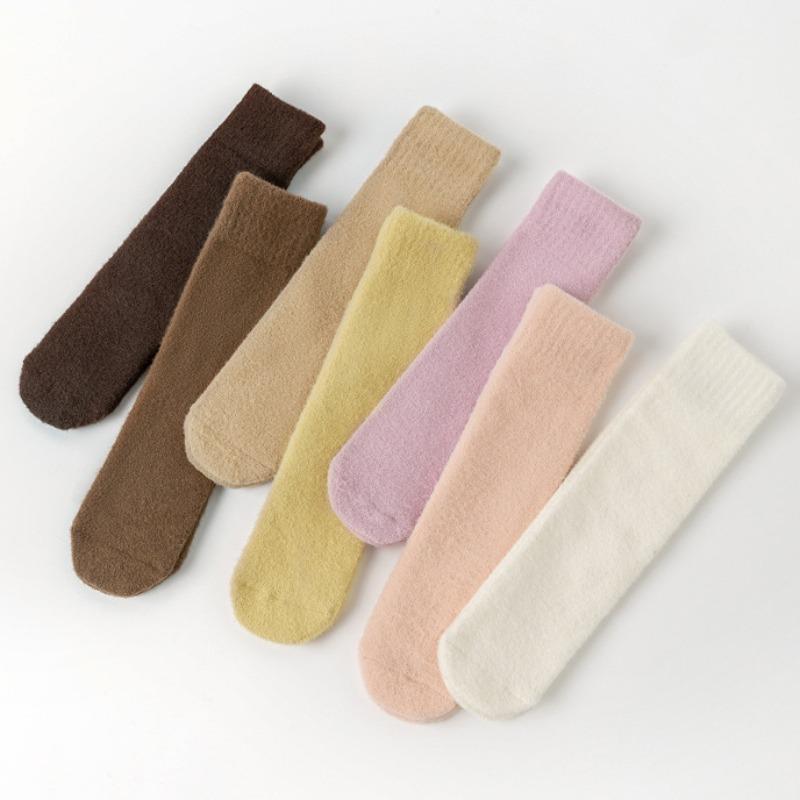 Newborn Socks 28cm Fit 1-12Y Universal Autumn and Winter Thickened Coral Fleece Add Plush Sock Warm Breathable Children's socks