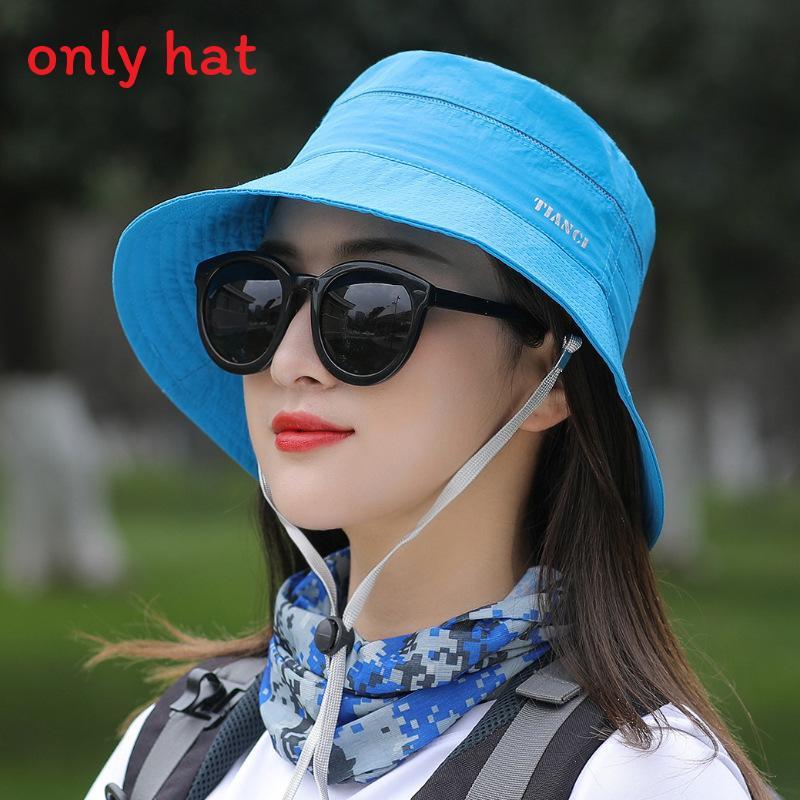 Fisherman Hat Summer Outdoor Sun Protection Breathable Wide Brim For Women